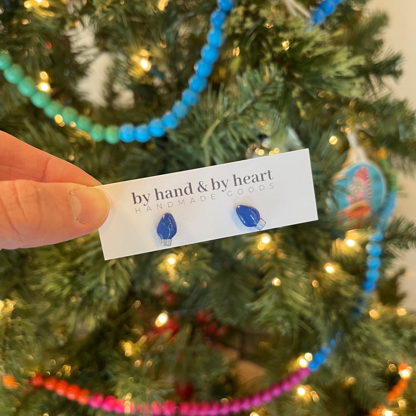 Mini Christmas Light Stud Earrings