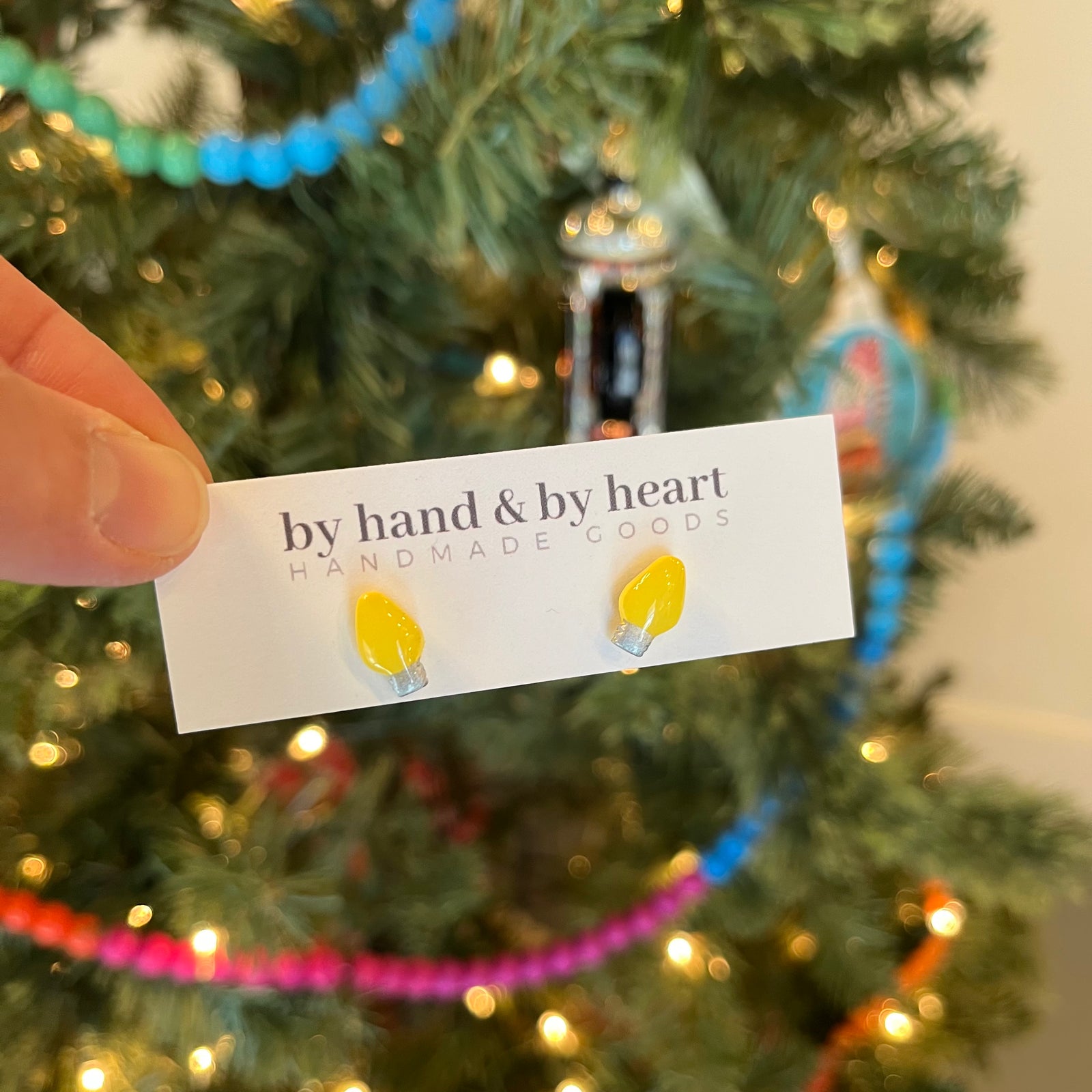 Mini Christmas Light Stud Earrings