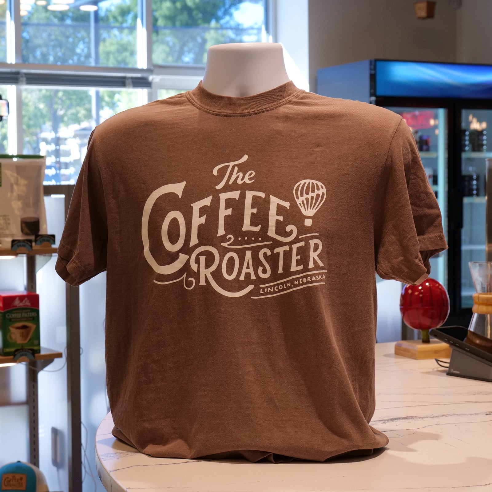 Coffee Roaster Logo T-Shirt with Air Roasted Logo