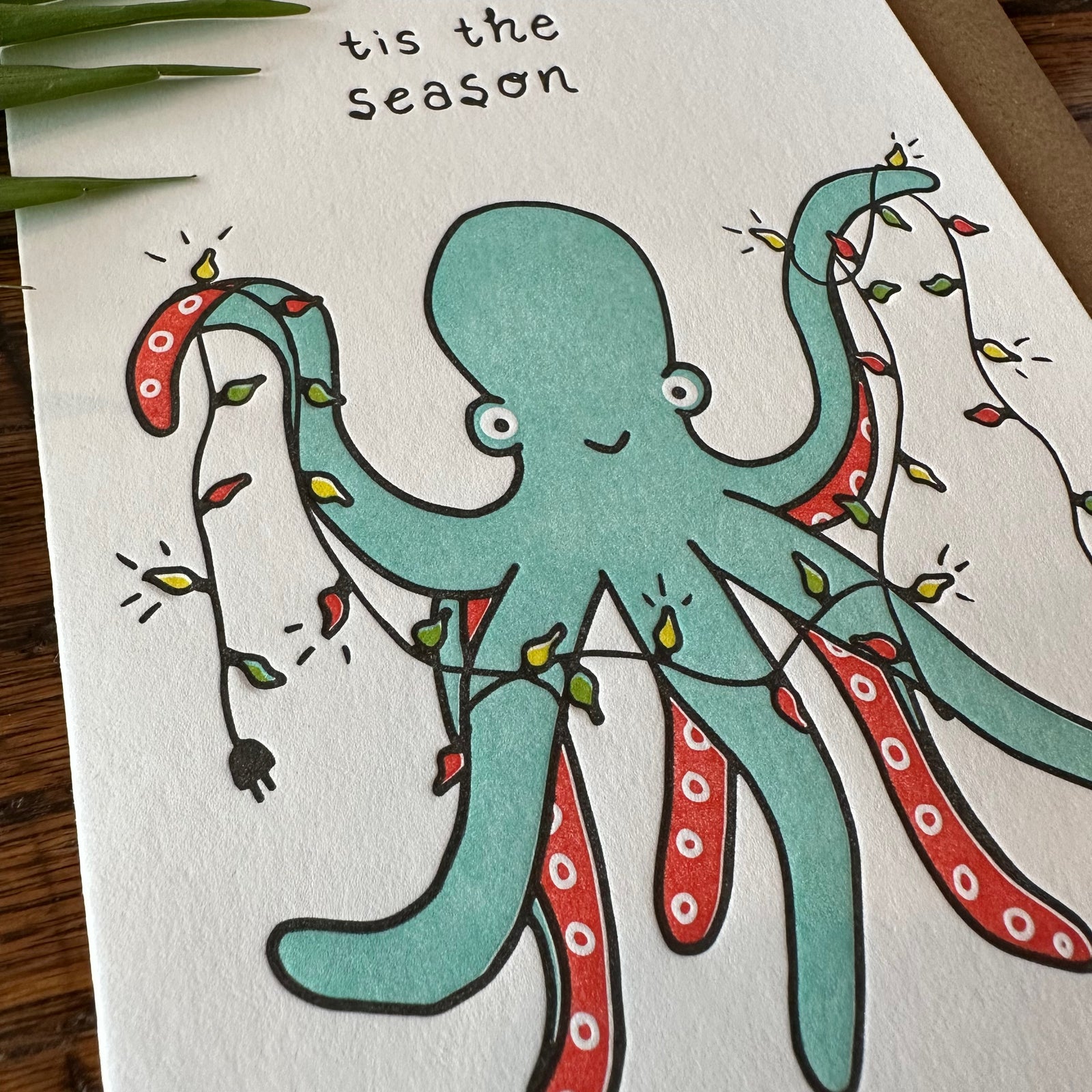 Christmas Octopus Card