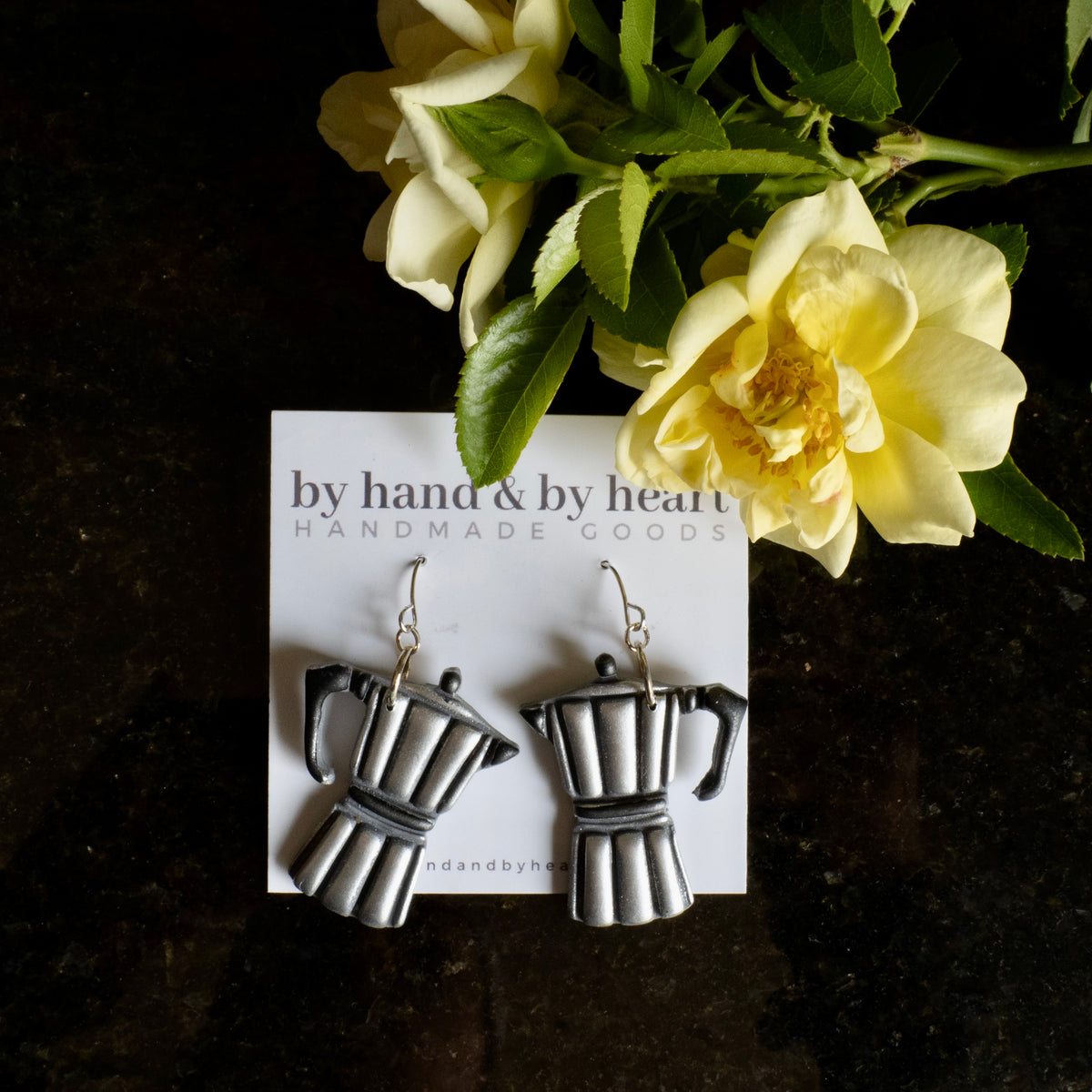 Mocha Pot Dangle Earrings