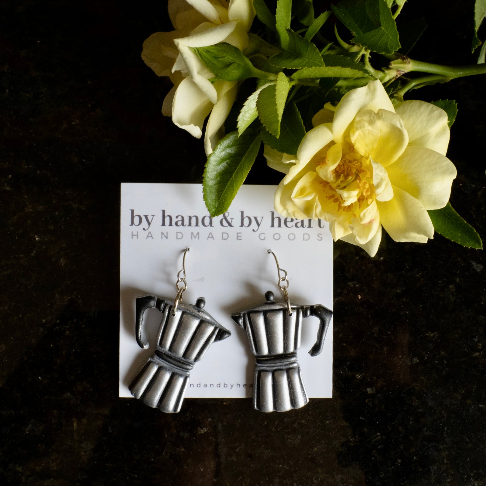 Mocha Pot Dangle Earrings