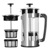 P5 French Press Coffee Maker - Polished Stainless Steel Cage