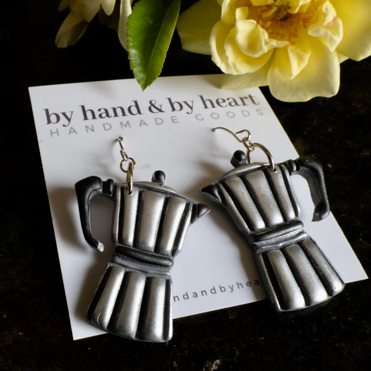 Mocha Pot Dangle Earrings