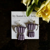 Mocha Pot Dangle Earrings