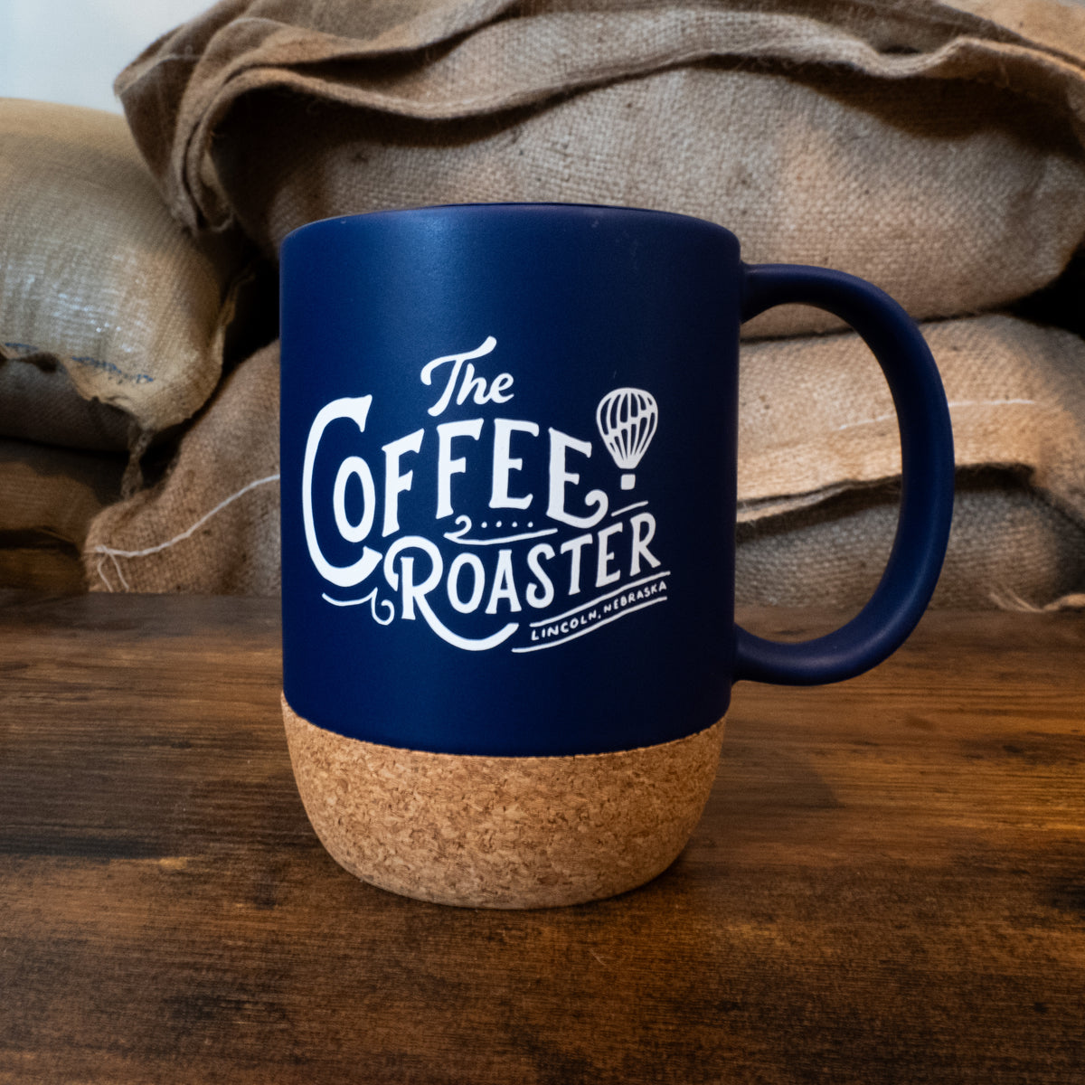 Custom Cork Bottom Travel Coffee Mug w/ Lid - 12 oz.