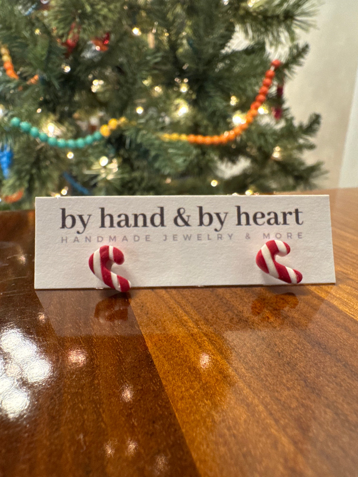 Candy Cane Stud Earrings