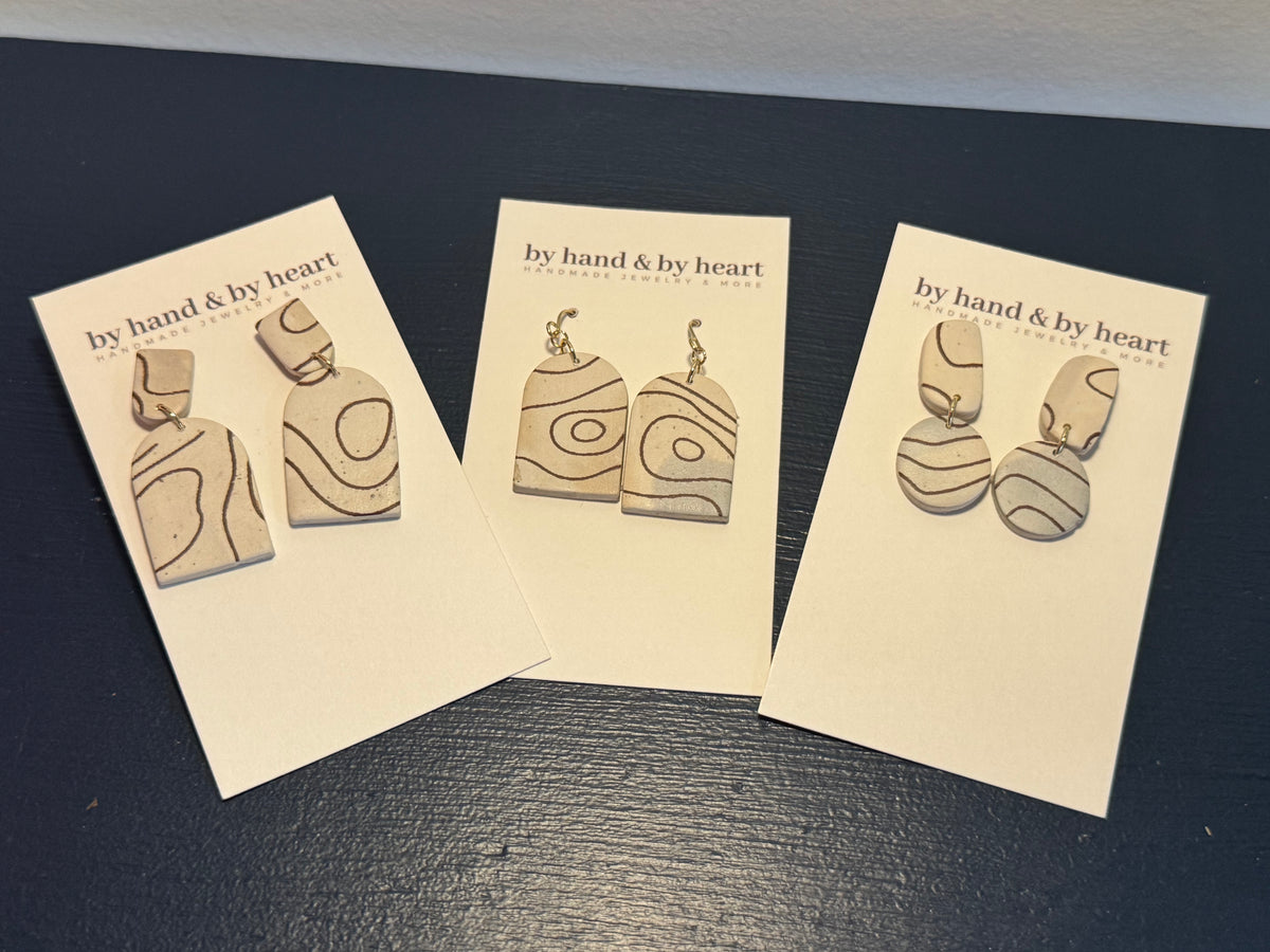 Coffee Swirl Dangle Earrings