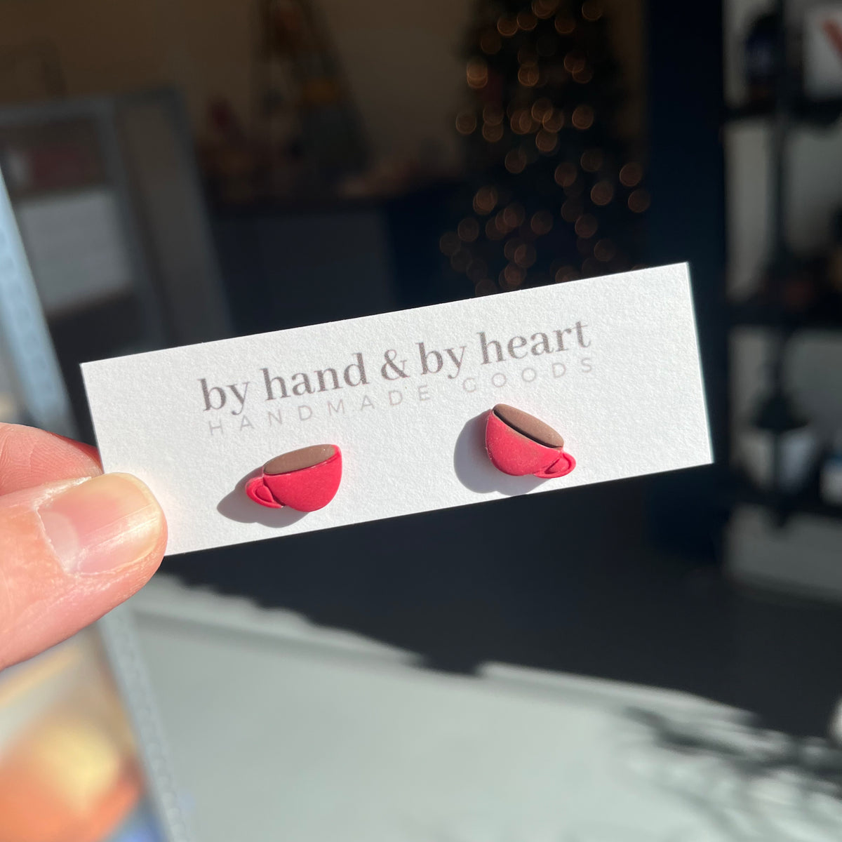 Mini Coffee Mug Stud Earrings