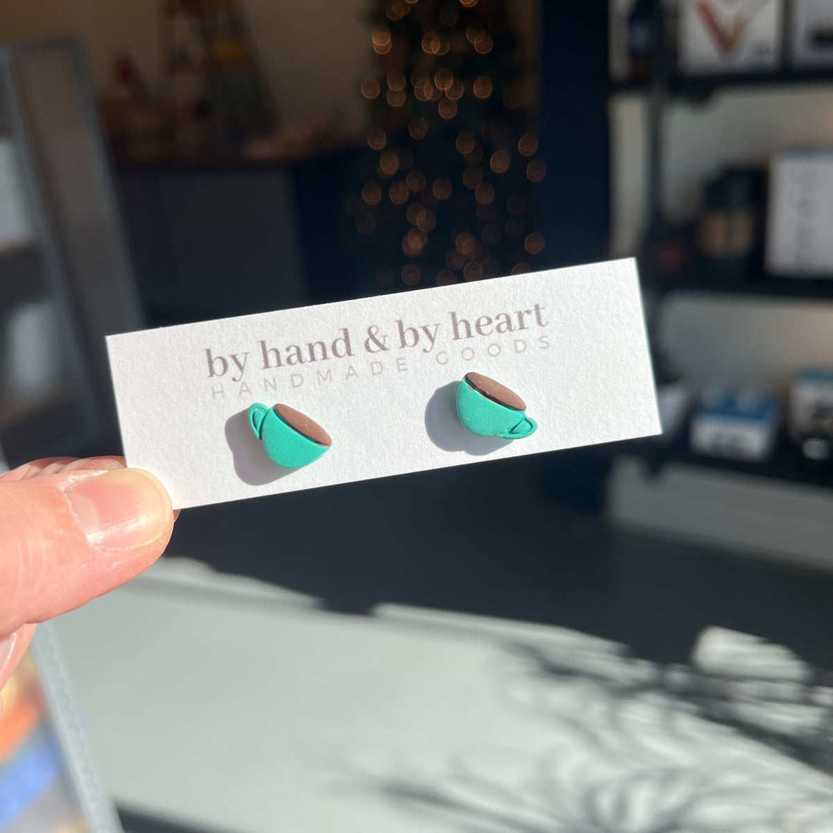 Mini Coffee Mug Stud Earrings