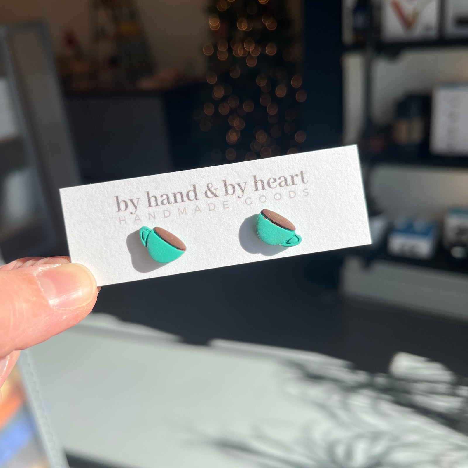 Mini Coffee Mug Stud Earrings