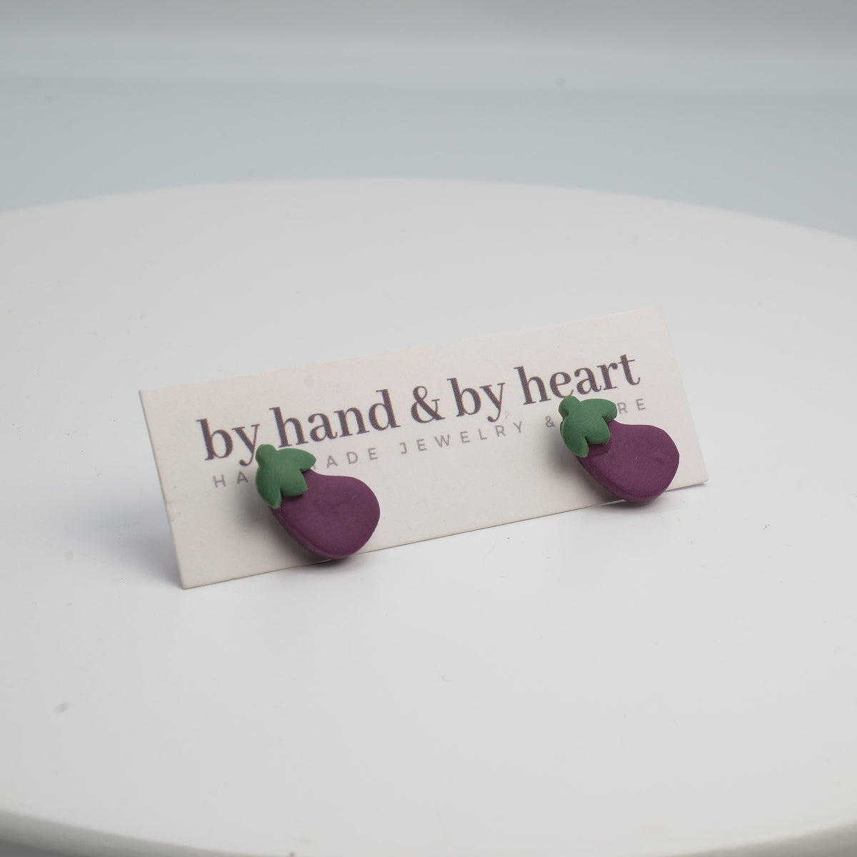 Eggplant Stud Earrings