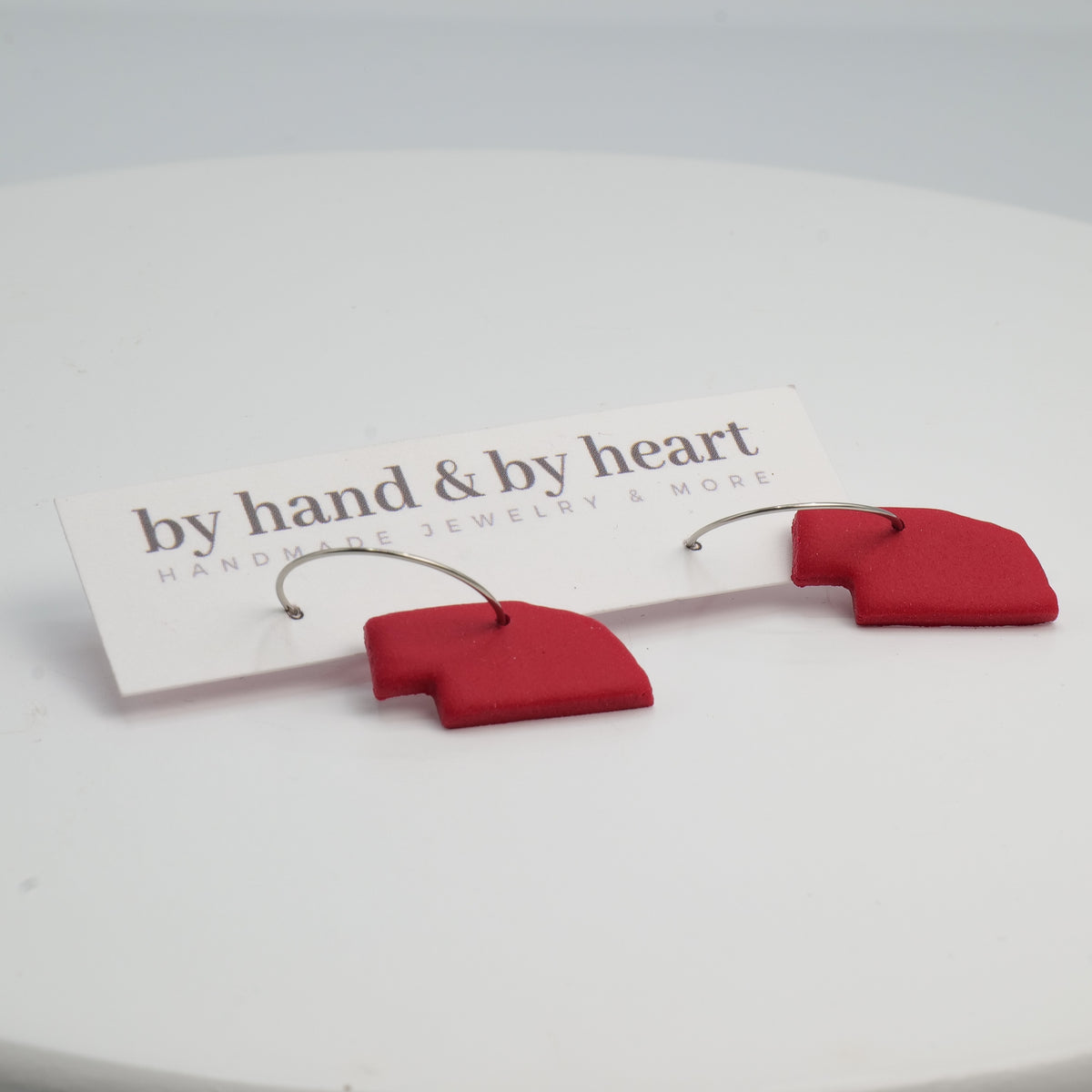 Nebraska Red Dangle Earrings