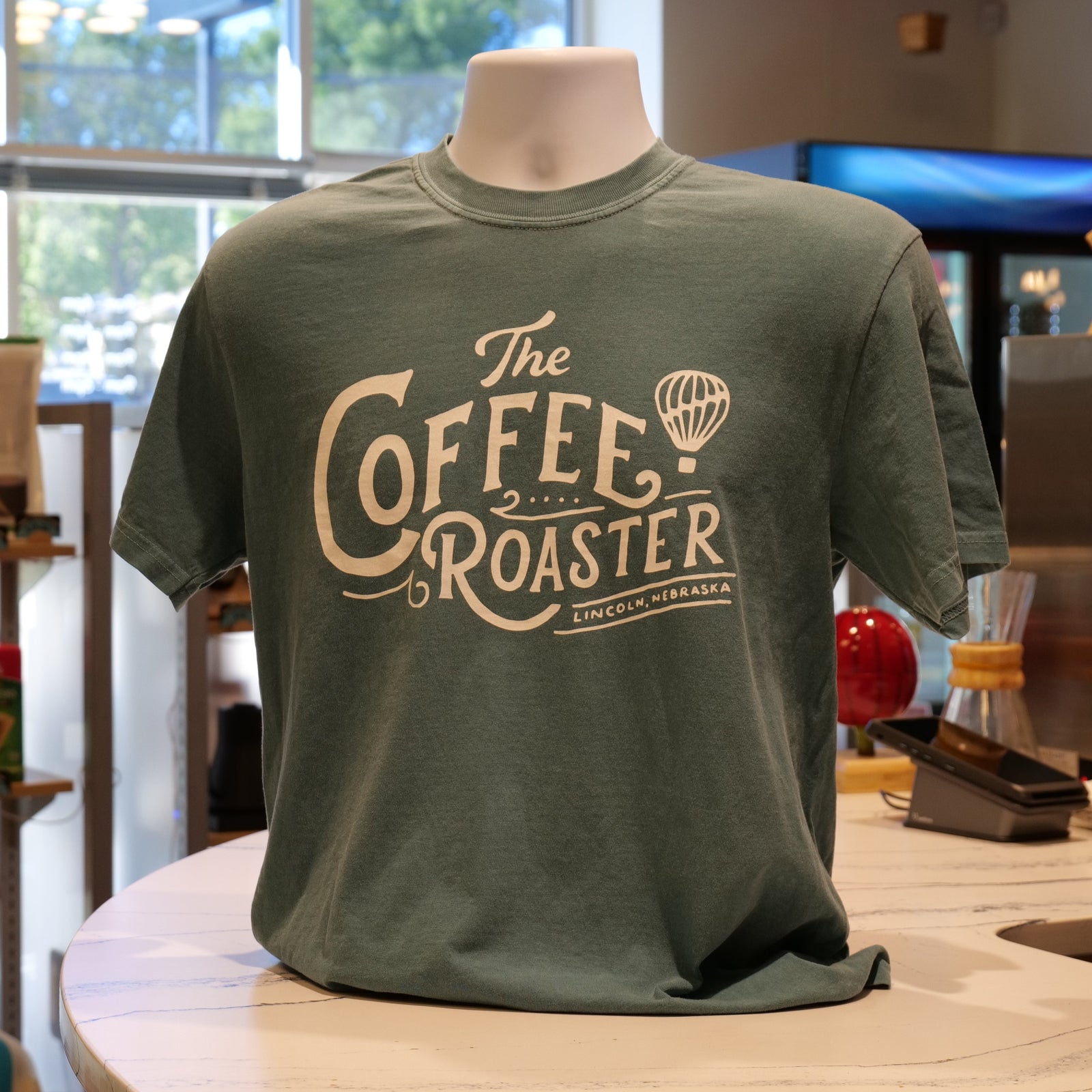 Coffee Roaster Logo T-Shirt with Air Roasted Logo