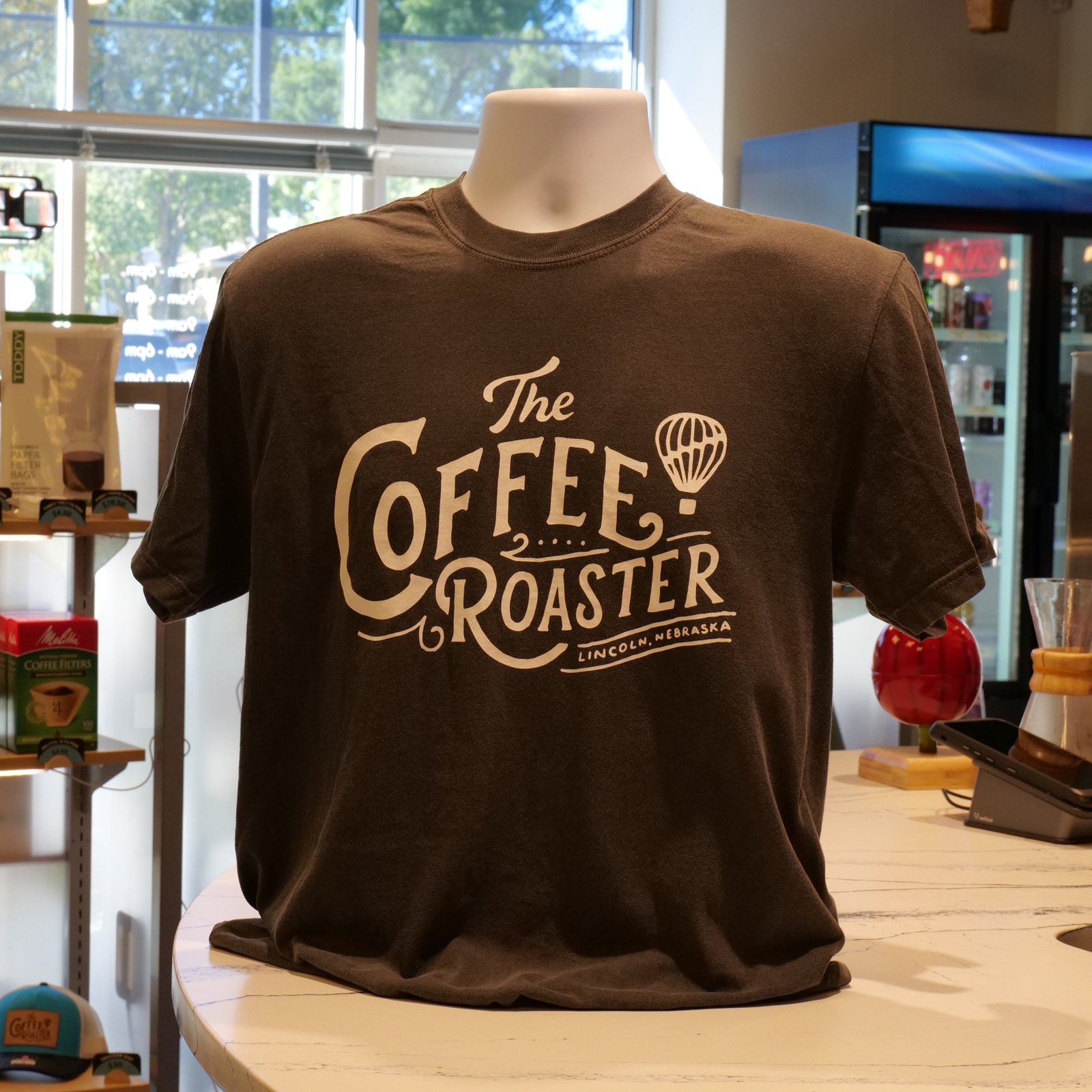 Coffee Roaster Logo T-Shirt with Air Roasted Logo