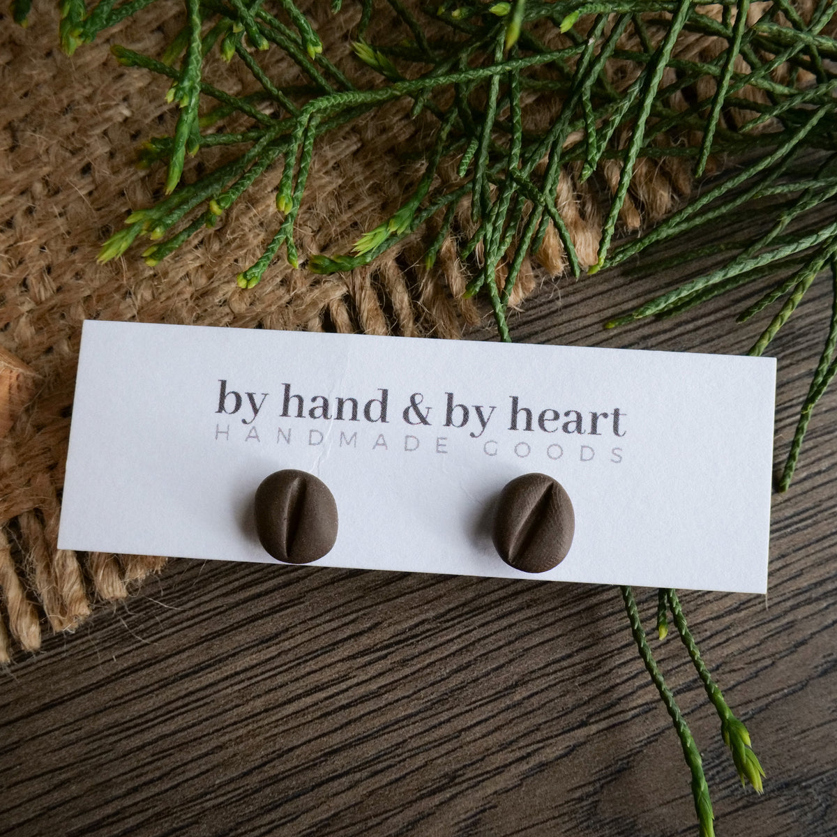 Coffee Bean Stud Earrings