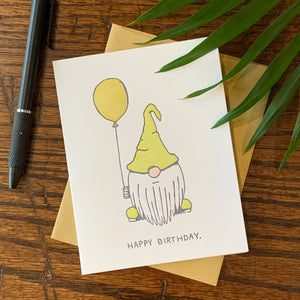 Happy Birthday Gnome Card