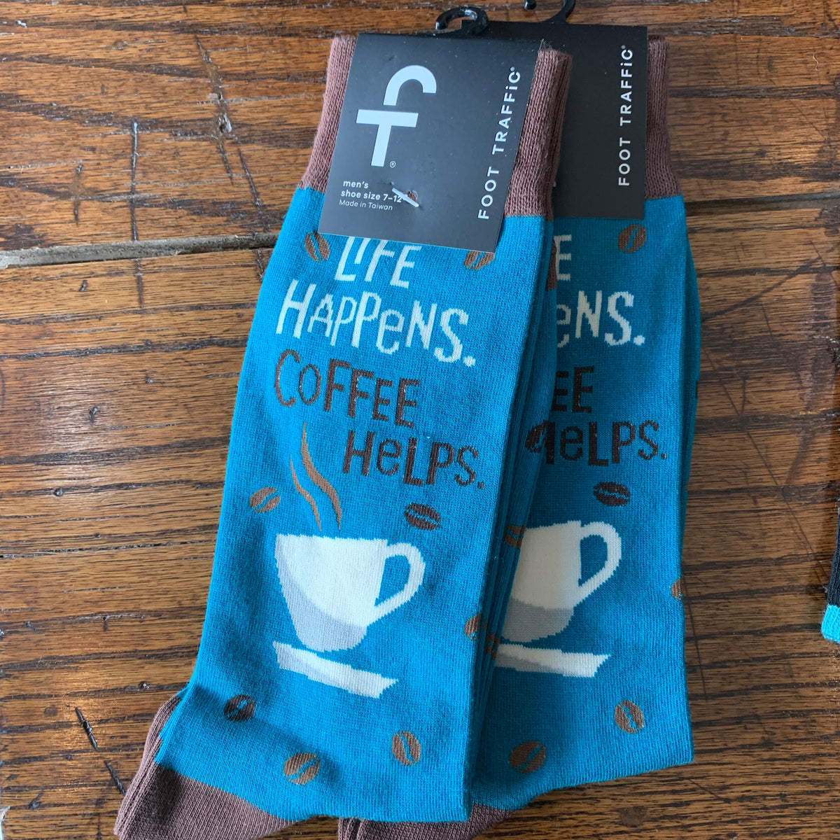 Men&#39;s Coffee Socks “life happens”