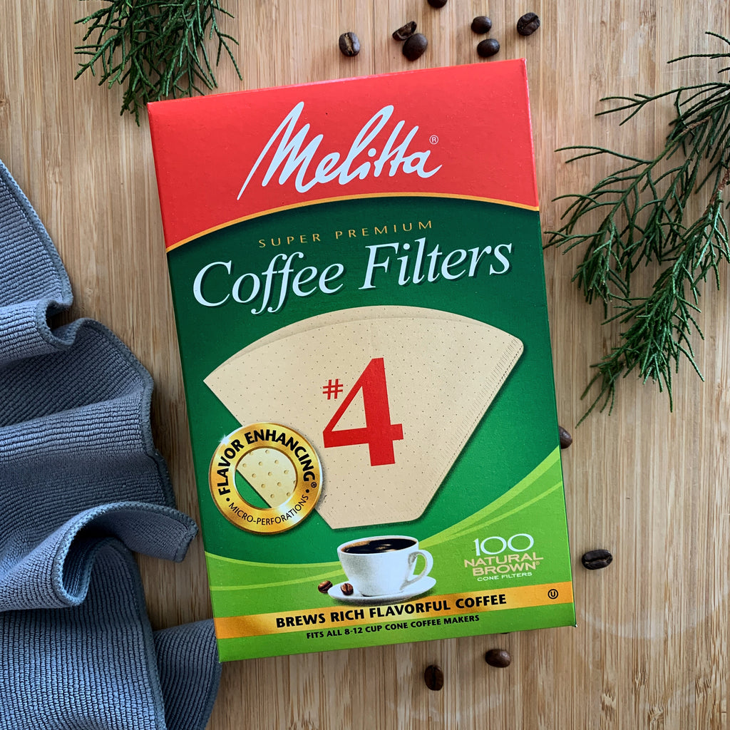 Melitta #4 Cone Coffee Filters Natural Brown #4 100 count