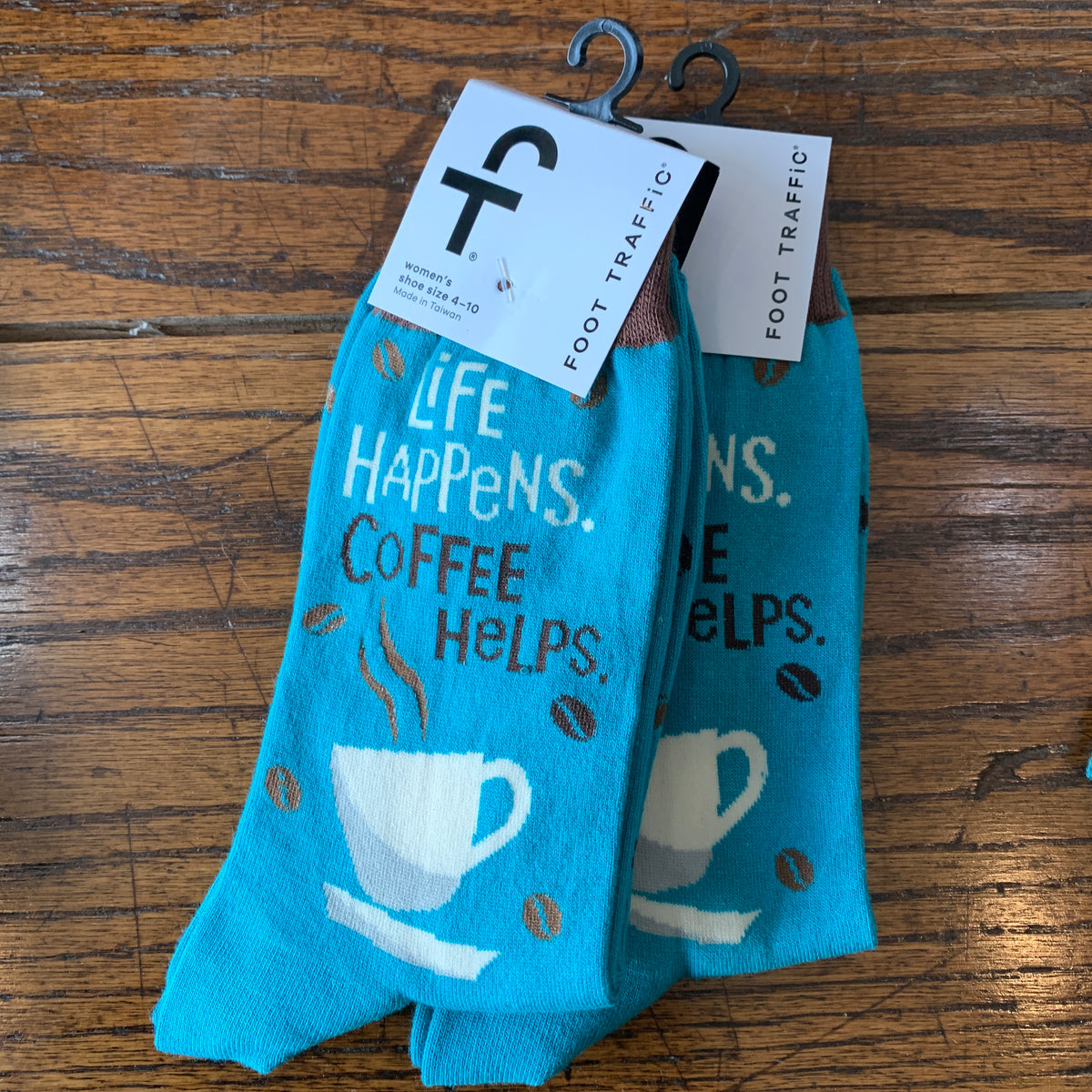 Women&#39;s Coffee Socks “life happens”